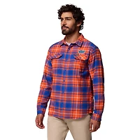 Men's Columbia  Orange Florida Gators Flare Gun Omni-Wick Flannel Long Sleeve Button-Up Shirt