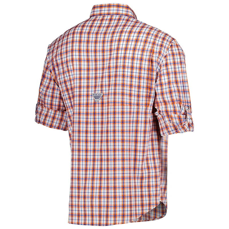 Chemise boutonnée à manches longues Columbia Orange Florida Gators Super Tamiami Omni-Wick pour homme