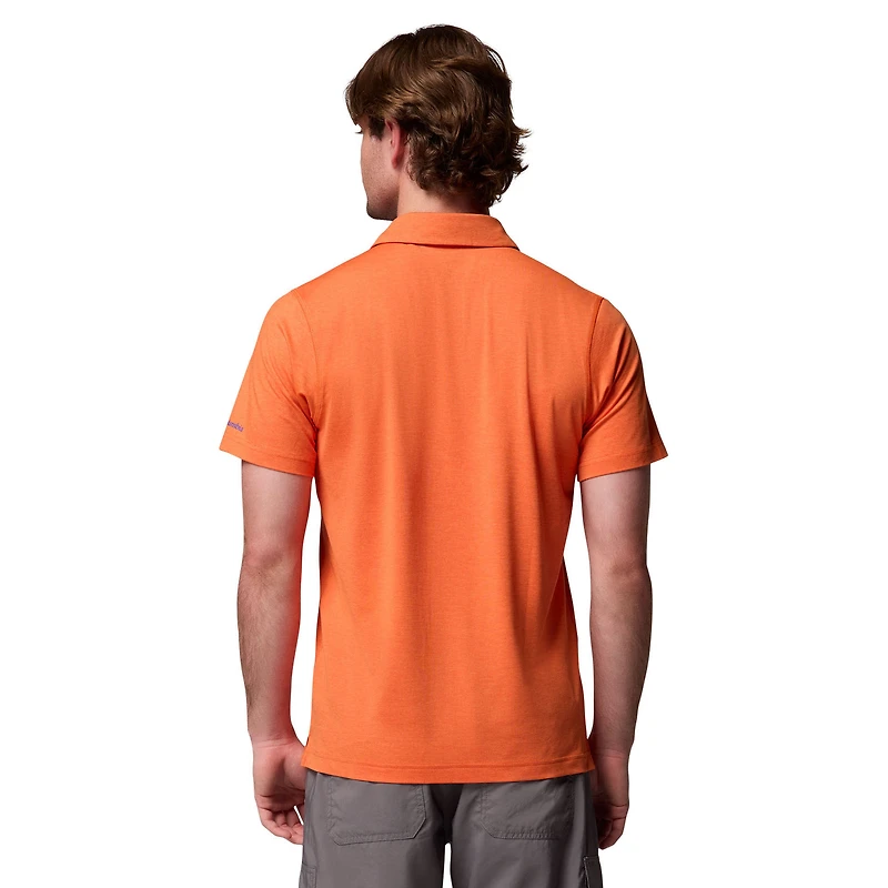 Polo Columbia Orange Florida Gators Tech Trail pour homme