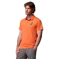 Polo Columbia Orange Florida Gators Tech Trail pour homme