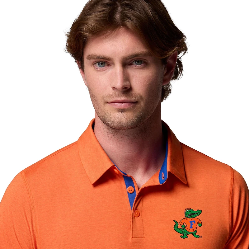 Polo Columbia Orange Florida Gators Tech Trail pour homme