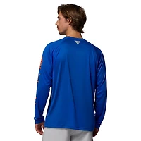 Men's Columbia  Royal Florida Gators Big & Tall Terminal Tackle Long Sleeve Omni-Shade T-Shirt