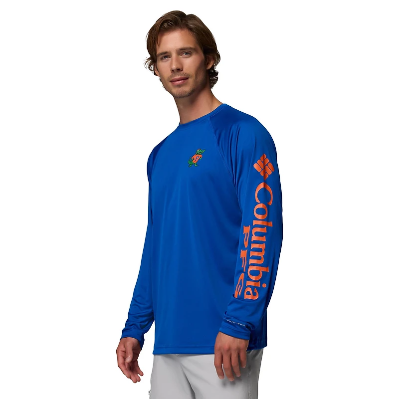Men's Columbia Royal Florida Gators Big & Tall Terminal Tackle Long Sleeve Omni-Shade T-Shirt