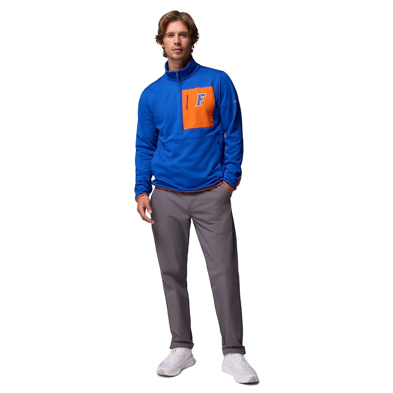 Pull Columbia Royal Florida Gators Hike Omni-Wick demi-zip pour homme