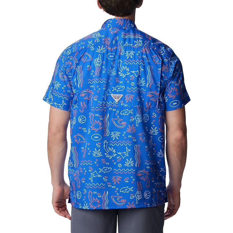 Chemise boutonnée Columbia Royal Florida Gators Super Slack Tide Omni-Wick pour hommes