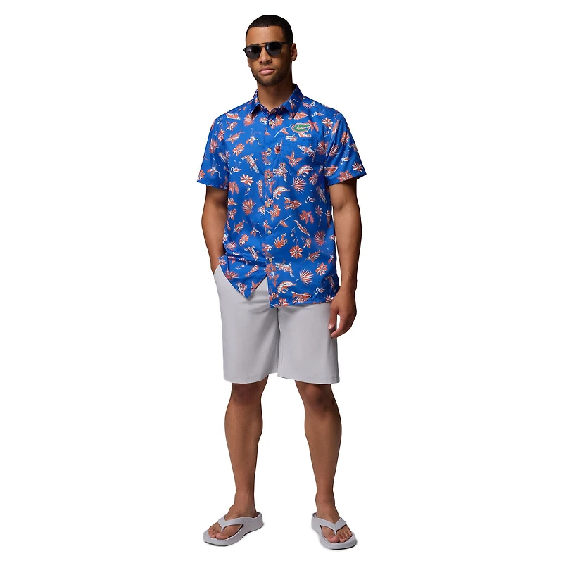 Chemise boutonnée Columbia Royal Florida Gators Super Slack Tide Omni-Wick pour homme