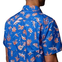 Men's Columbia Royal Florida Gators Super Slack Tide Omni-Wick Button-Up Shirt