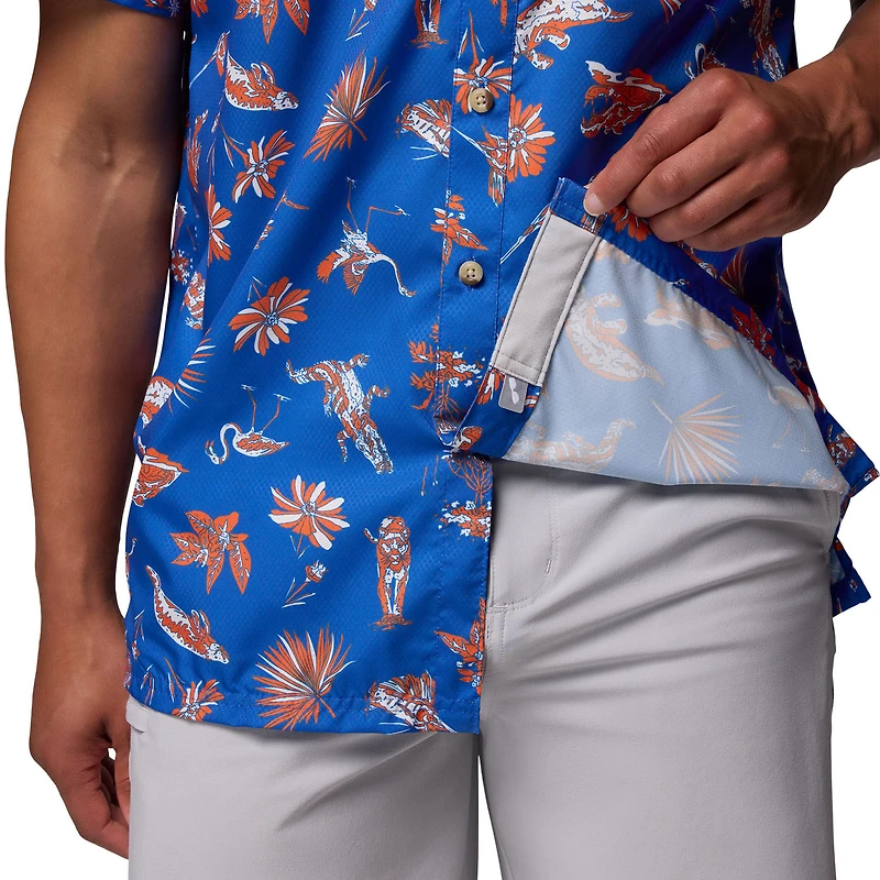 Chemise boutonnée Columbia Royal Florida Gators Super Slack Tide Omni-Wick pour homme