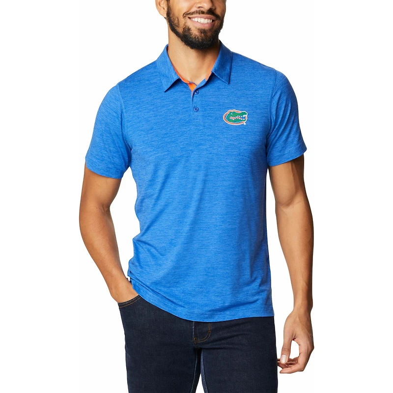 Men's Columbia Royal Florida Gators Tech Trail Omni-Shade Polo