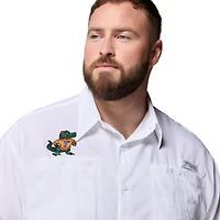 Men's Columbia  White Florida Gators Big & Tall Tamiami Omni-Shade Button-Down Shirt
