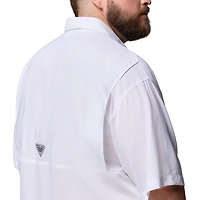 Men's Columbia  White Florida Gators Big & Tall Tamiami Omni-Shade Button-Down Shirt