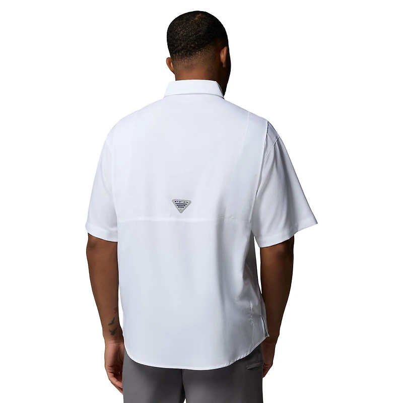 Chemise boutonnée Columbia blanche Florida Gators Tamiami Omni-Shade pour homme