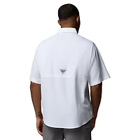 Chemise boutonnée Columbia blanche Florida Gators Tamiami Omni-Shade pour homme