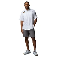 Men's Columbia White Florida Gators Tamiami Omni-Shade Button-Down Shirt