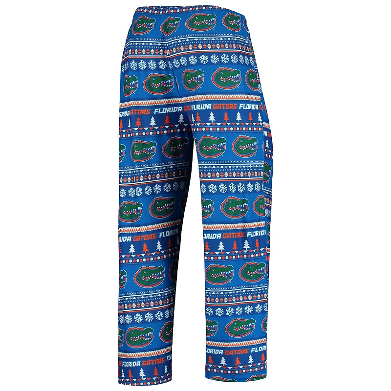 Men's Concepts Sport Royal Florida Gators Ugly Sweater Knit Long Sleeve Top and Pant Set