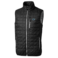 Men's Cutter & Buck Black Florida Gators Big Tall Rainier PrimaLoft Eco Full-Zip Puffer Vest