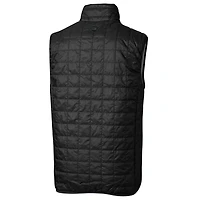 Men's Cutter & Buck Black Florida Gators Big Tall Rainier PrimaLoft Eco Full-Zip Puffer Vest