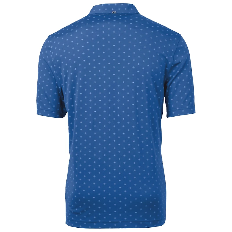 Polo Cutter & Buck Blue Florida Gators Virtue Eco Pique Tile recyclé pour homme