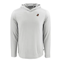 T-shirt à capuche manches longues Cutter & Buck Gray Florida Gators Coastline Epic Comfort Eco Recycled pour homme