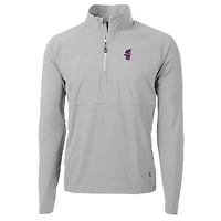 Pull-over Cutter & Buck Gray Florida Gators Swinging Gator Adapt Eco Knit Hybrid Recycled à quart de zip pour homme