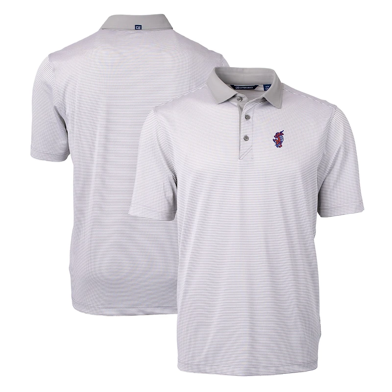 Men's Cutter & Buck  Gray Florida Gators Swinging Gator Big Tall Virtue Eco Pique Recycled Polo