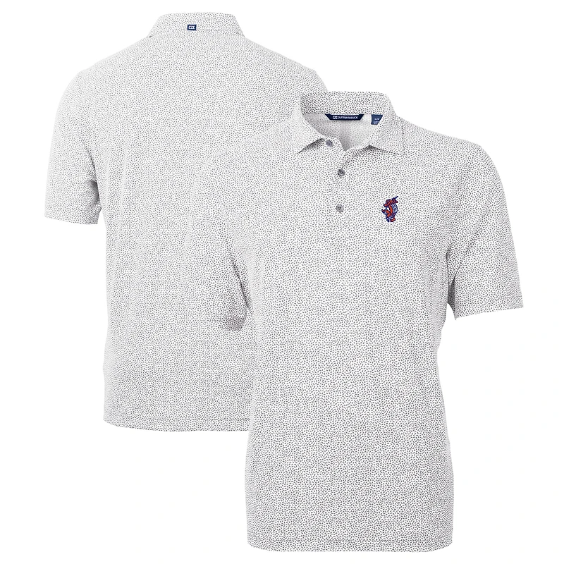 Men's Cutter & Buck Gray Florida Gators Swinging Gator Virtue Eco Pique Botanical Recycled Polo