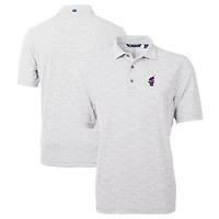 Men's Cutter & Buck Gray Florida Gators Swinging Gator Virtue Eco Pique Botanical Recycled Polo