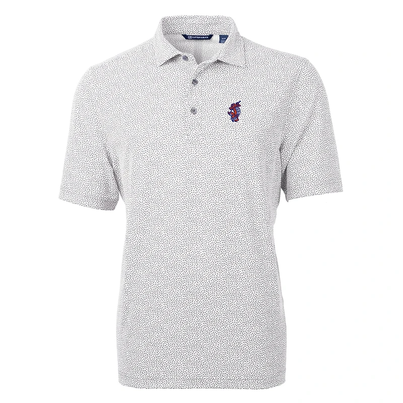 Men's Cutter & Buck Gray Florida Gators Swinging Gator Virtue Eco Pique Botanical Recycled Polo