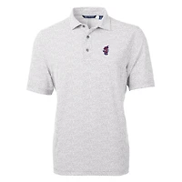 Men's Cutter & Buck Gray Florida Gators Swinging Gator Virtue Eco Pique Botanical Recycled Polo