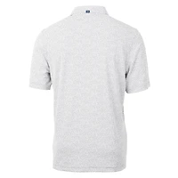 Men's Cutter & Buck Gray Florida Gators Swinging Gator Virtue Eco Pique Botanical Recycled Polo