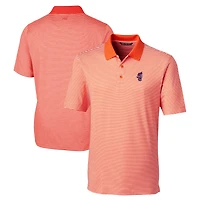 Men's Cutter & Buck Orange Florida Gators Swinging Gator Forge Tonal Stripe Stretch Polo