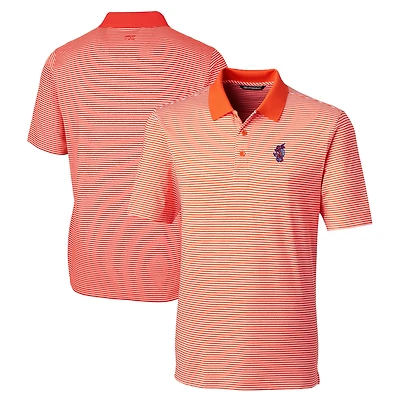 Men's Cutter & Buck Orange Florida Gators Swinging Gator Forge Tonal Stripe Stretch Polo