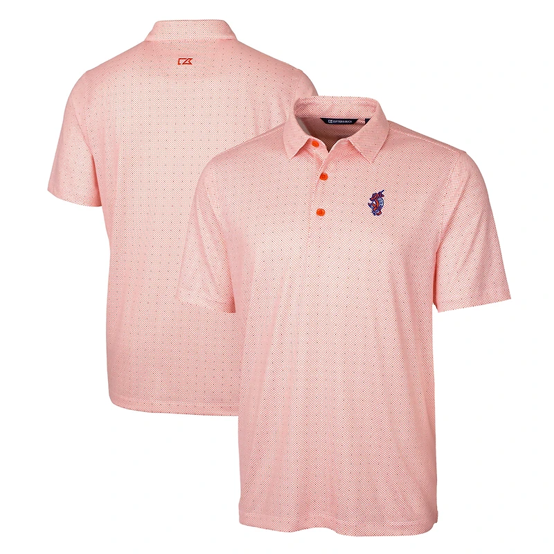 Polo stretch Cutter & Buck pour homme, orange Florida Gators, motif à pois et swing d'alligator