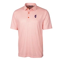 Men's Cutter & Buck Orange Florida Gators Swinging Gator Pike Double Dot Print Stretch Polo