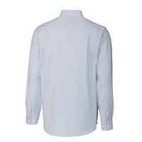 Men's Cutter & Buck Powder Blue Florida Gators Vault Big Tall Oxford Stripe Long Sleeve Button-Down Shirt