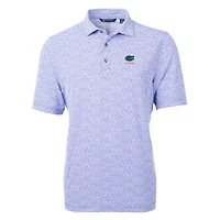 Men's Cutter & Buck  Royal Florida Gators Alumni Logo DryTec Virtue Eco Pique Botanical Print Recycled Polo