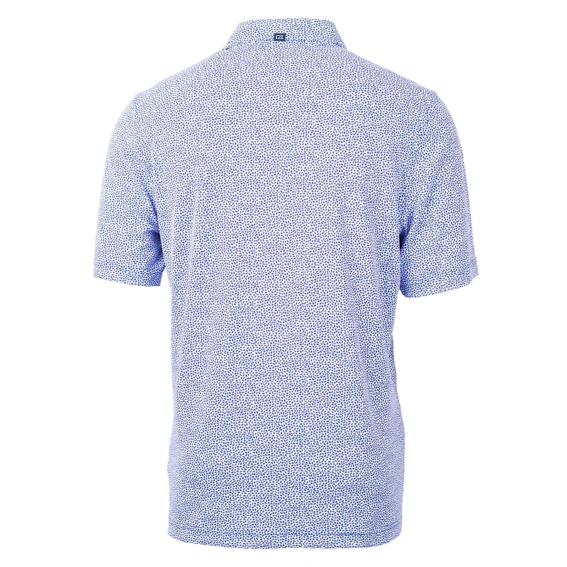 Men's Cutter & Buck  Royal Florida Gators Alumni Logo DryTec Virtue Eco Pique Botanical Print Recycled Polo