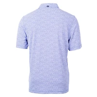 Men's Cutter & Buck  Royal Florida Gators Alumni Logo DryTec Virtue Eco Pique Botanical Print Recycled Polo