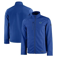 Men's Cutter & Buck  Royal Florida Gators Evoke Eco Softshell Recycled Full-Zip Jacket