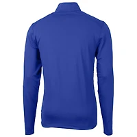 Men's Cutter & Buck  Royal Florida Gators Swinging Gator Big Tall Virtue Eco Pique Recycled Quarter-Zip Pullover Top