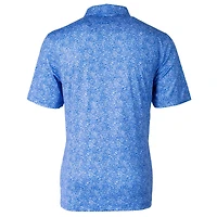 Men's Cutter & Buck Royal Florida Gators Swinging Gator Pike Constellation Print Stretch Polo