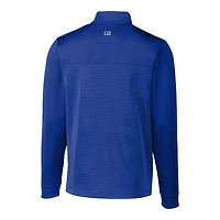 Men's Cutter & Buck Royal Florida Gators Swinging Gator Traverse Stripe Stretch Quarter-Zip Pullover Top