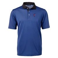 Men's Cutter & Buck Royal Florida Gators Swinging Gator Virtue Eco Pique Micro Stripe Recycled Polo