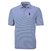 Men's Cutter & Buck  Royal Florida Gators Swinging Gator Virtue Eco Pique Stripe Recycled Polo