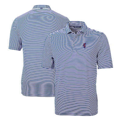 Men's Cutter & Buck  Royal Florida Gators Swinging Gator Virtue Eco Pique Stripe Recycled Polo