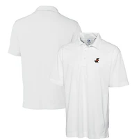 Men's Cutter & Buck White Florida Gators DryTec Genre Textured Solid Polo