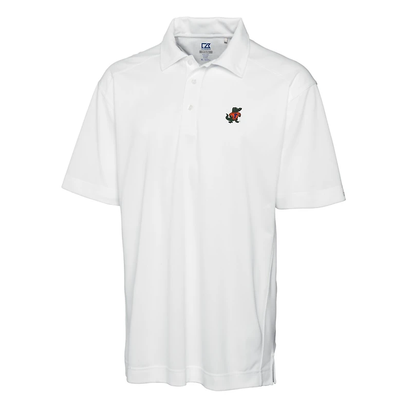 Men's Cutter & Buck White Florida Gators DryTec Genre Textured Solid Polo