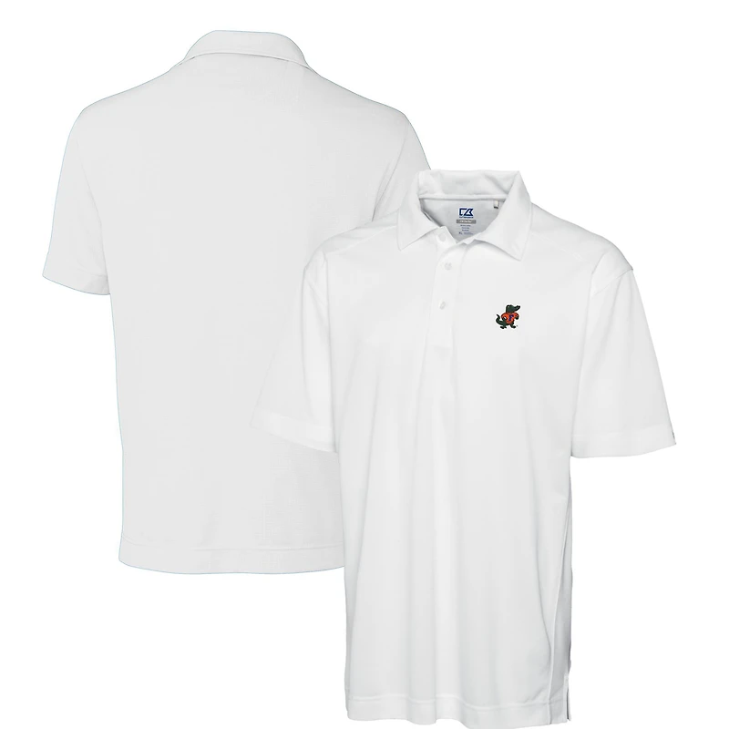 Men's Cutter & Buck White Florida Gators DryTec Genre Textured Solid Polo