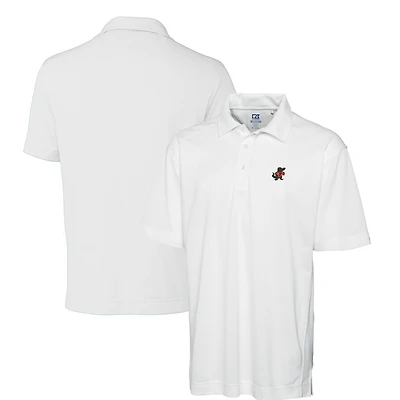Men's Cutter & Buck White Florida Gators DryTec Genre Textured Solid Polo