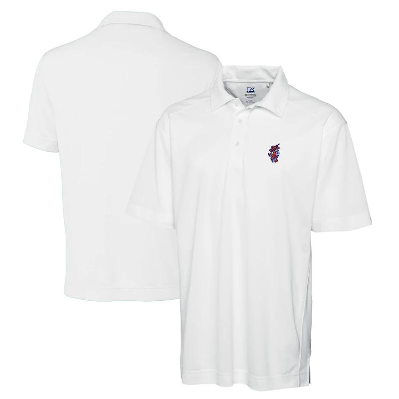 Men's Cutter & Buck White Florida Gators Swinging Gator DryTec Genre Textured Solid Polo